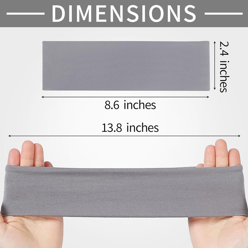 Panleding 12 Pack Sports Headbands for Women, Non-Slip Elastic Soft Hair Bands, Fashion Hair Warp for Workout, Yoga, Running, Fitness (3 Neutral Colors) - Image 3